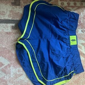 FP Movement by Free People Blue and Neon Green Athletic Shorts